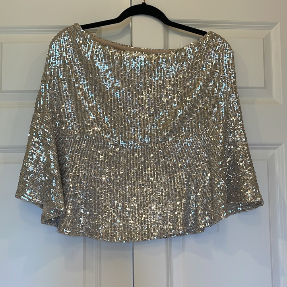 Free people, medium, mini skirt, champagne sequence